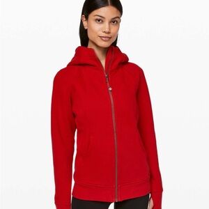 Lululemon Scuba Hoodie *Light Cotton Fleece red size 0